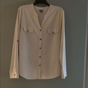 Laura Scott Off-White Button-Up Shirt